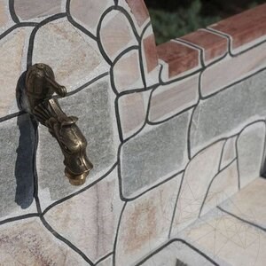 Външна мивка с неоформен камък Стандарт