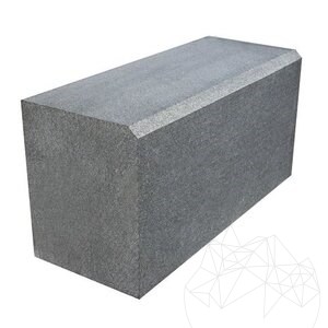 Гранитен бордюр Антрацит (скосен 1L - 2 см) 20 x 25 x 50 см