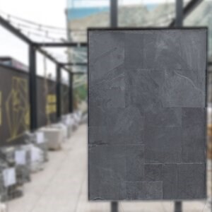 Шистов оформен камък Неро, сет за френски модул 1 см