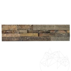 Облицовъчно пано за стена от кафяв шистов камък  15 x 60 см