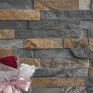 Облицовъчно пано за стена от шистов камък Сахара 15 х 60 см