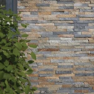 Облицовъчно пано за стена от шистов камък Сахара 15 х 60 см