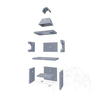 Малко барбекю с рафт Традиционал (на дърва/ въглища, 100x60x210см, 650кг, Бял стандарт с Родос и керамични тухли)