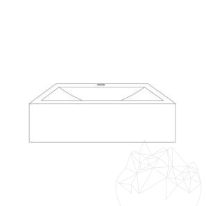 Мивка за баня Арко SS-30 Bespoke (по специална заявка), 45 x 45 x 12 см