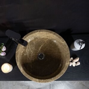 Мивка от мрамор Светъл Емперадор RS-22 42 x 15 см