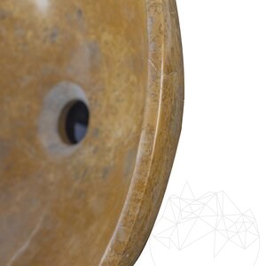 Мивка от златножълт мрамор 42 x 14 см