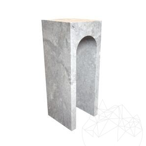 Малка конзола Archy от сив мрамор Тундра