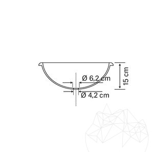 Мивка от мрамор Капучино RS-19 42 x 15 см