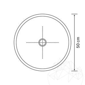 Мивка Signature от мрамор Светъл Емперадор 50 x 85 см
