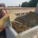 Градинско барбекю с пещ с неоформен камък