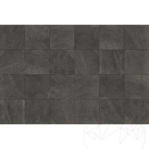 ЛАЛТРА Синтерован камък Черни шисти 60 x 60 x 2 см, R11 (нехлъзгащ се) - икономичен