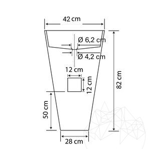 Мивка от травертин Класик BW-041 BAYK 43 x 84 см