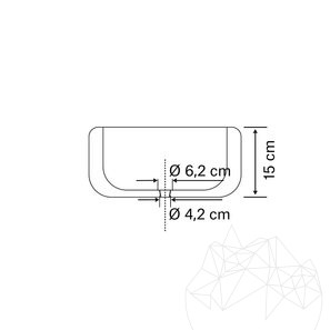 Мивка от травертин Лате RS-22 41.5 x 15 см
