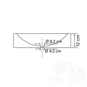 Мивка от полиран мрамор Арко Капучино SS-30, 45 x 45 x 12 см