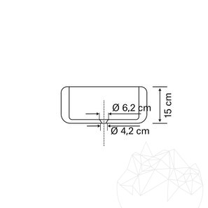 Мивка от мрамор Светъл Емперадор RS-22 42 x 15 см