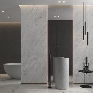 Фаши Carrara White Canvas Design 2 см