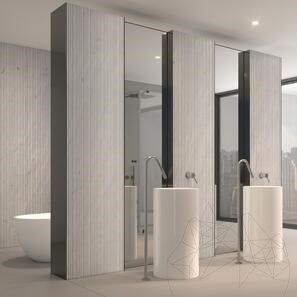 Фаши Carrara White Flute Design 2 см