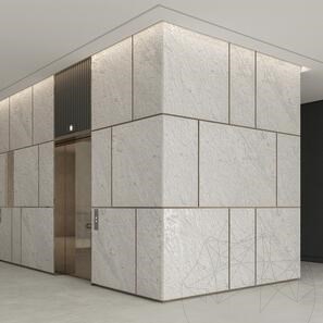 Фаши Carrara White Natural Design 2 см
