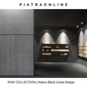Плочи от камък Native Black Lineal Extreme Dark Design 2 см