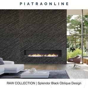 Плочи от камък Splendor Black Oblique Design 3 см