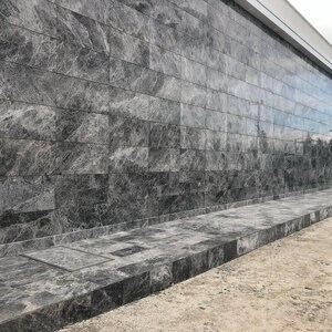 Сив полиран мрамор Тундра 60 х 30 х 2 см