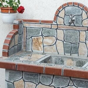 Външна мивка с неоформен камък Стандарт