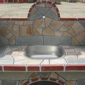 Външна мивка с неоформен камък Стандарт