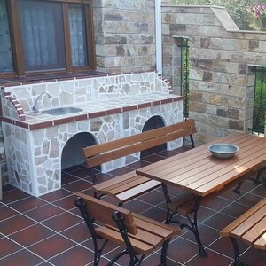 Външна мивка с неоформен камък Стандарт