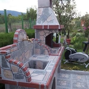 Външна мивка с неоформен камък Стандарт