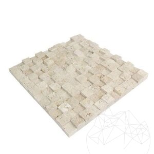 3D глиц мозайка от травертин Класик 2.5 х 2.5 см