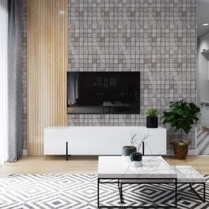 Опесъчена мозайка от травертин Силвър 4.8 x 4.8 см