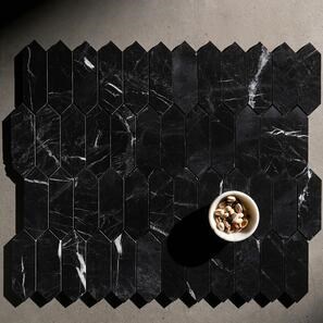 Полирана мозайка за колона от мрамор Ниагара, 30.5 x 28 см