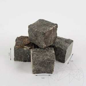 Гранитни павета Антрацит 5 x 5 x 5 см (1 тон = 7-8 кв.м)