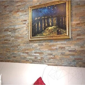 Облицовъчно пано за стена от бронзов кварцит 15 x 60 см