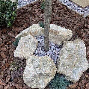 Овални камъчета от мрамор Червен Атлас 2-4 см кг