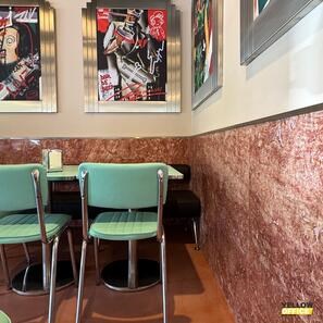 Полирани и запълнени фаши червен травертин Опиум 2 см