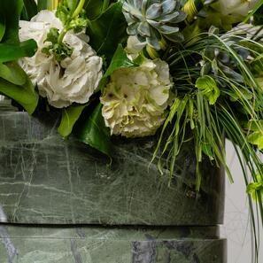 Мивка за баня от емералд мрамор Теос