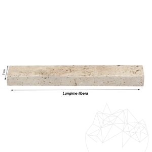 Многоцветен травертин глиц 5 см x L x 2.2 см