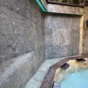 Фладерно рязан релефен травертин Силвър 120 x 60 x 2 см 