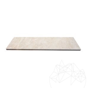 Стъпало от антикиран мрамор Крема Роял (с 1R заобляне по  1L) 120 x 33 x 3 см 