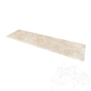 Стъпало от полиран мрамор Крема Роял (с 1R заобляне по 1L) 120 x 33 x 2 см