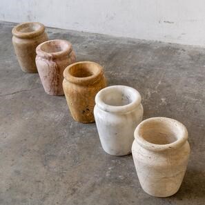 Римска ваза от травертин Силвър 30 x 25 x 25 см