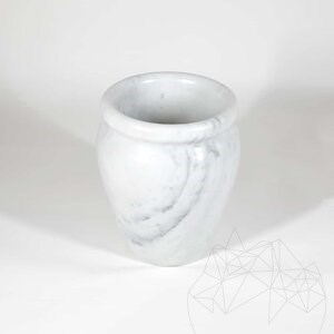 Римска ваза от бял мрамор 30 x 25 x 25 см 