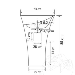 Мивка Signature от мрамор Калаката Лила 42 x 85 см