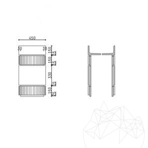 Мивка за баня Тао Вертиго от мрамор Чепо 45 x 85 см