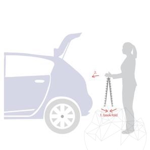 Система за стабилизиране на чакъл в ландшафтния дизайн Fix Lite – L, СИВА, сгънати 120 x 80 x 2,6 см