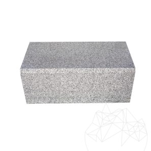 Гранитен бордюр Бианко Сардо (разян и скосен 1L) 20 x 25 x 50 см