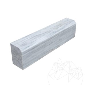 Бордюр от мрамор Кавала (скосен 1L - 3 см) 10 x 15 x L см