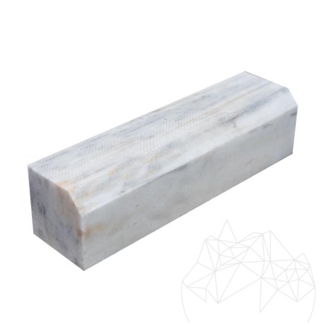 Бордюр от мрамор Кавала (скосен 1L - 3 см) 10 x 10 x L см