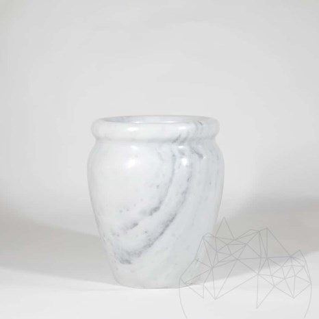 Римска ваза от бял мрамор 30 x 25 x 25 см 